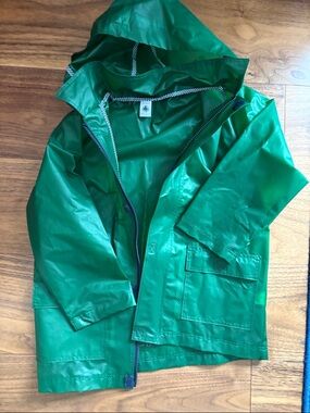Petit Bateau Green Kids Raincoat